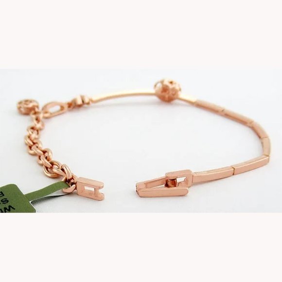 Genuine White Sapphire Bracelet 18k Rose Gold - Picture 3 of 3